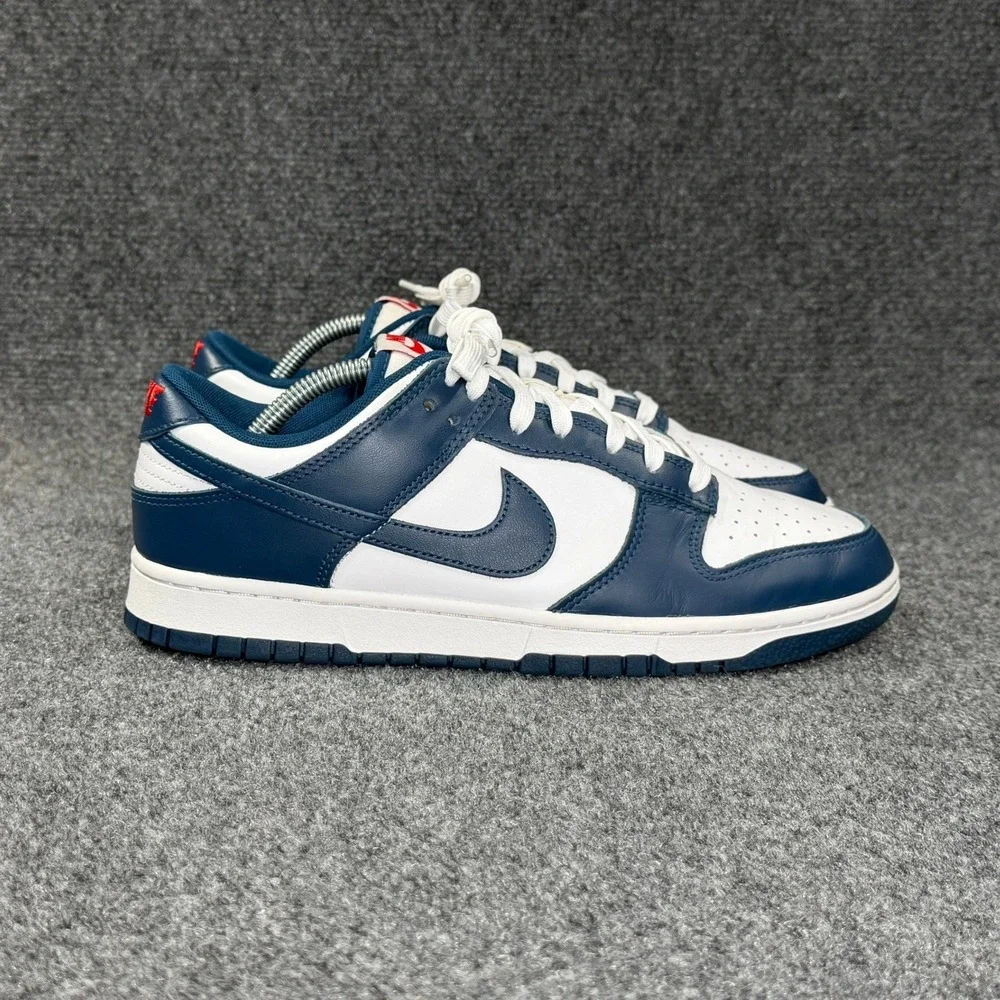 Nike Dunk Low Shoes Men's 10 Valerian Blue White Red Athletic Retro‎ Sneakers